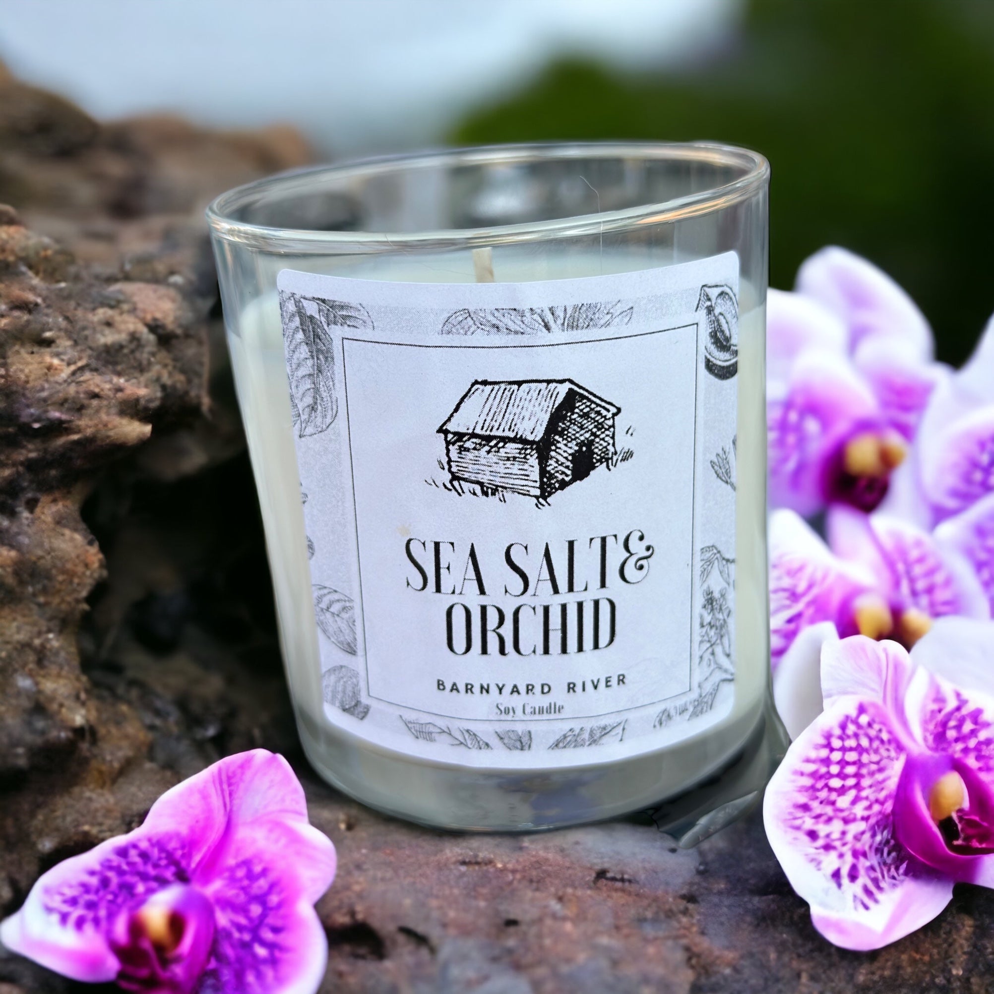 Sea Salt & Orchid Scented Set – Candle, Soap, Diffuser, & Air Freshener