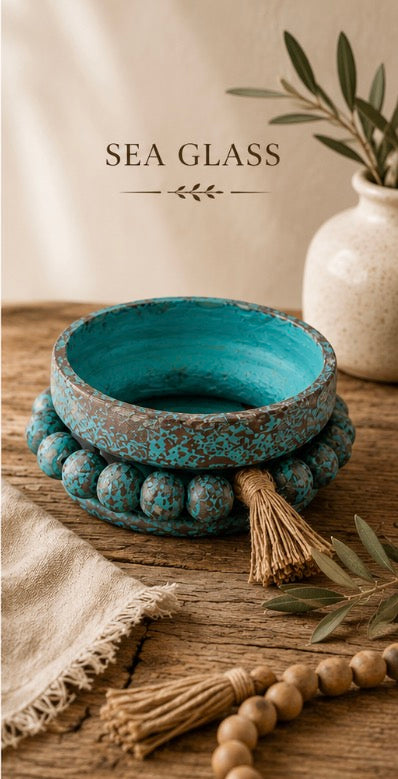 Beaded Farm Bowl