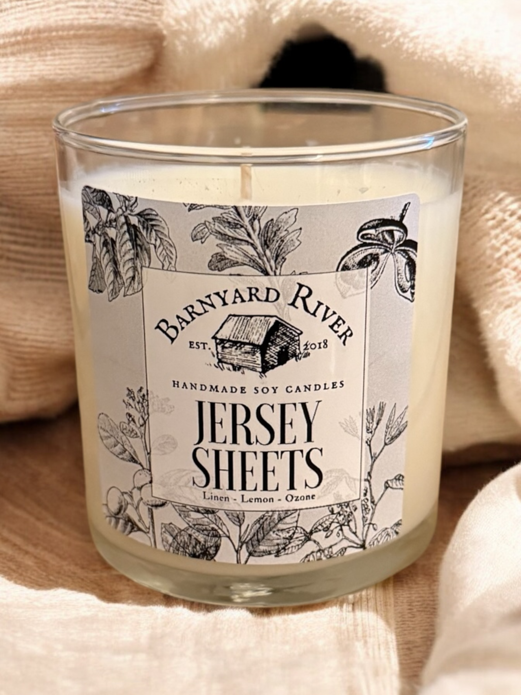 Stress Relief Candles | Fresh Jersey Sheets | Barnyard River