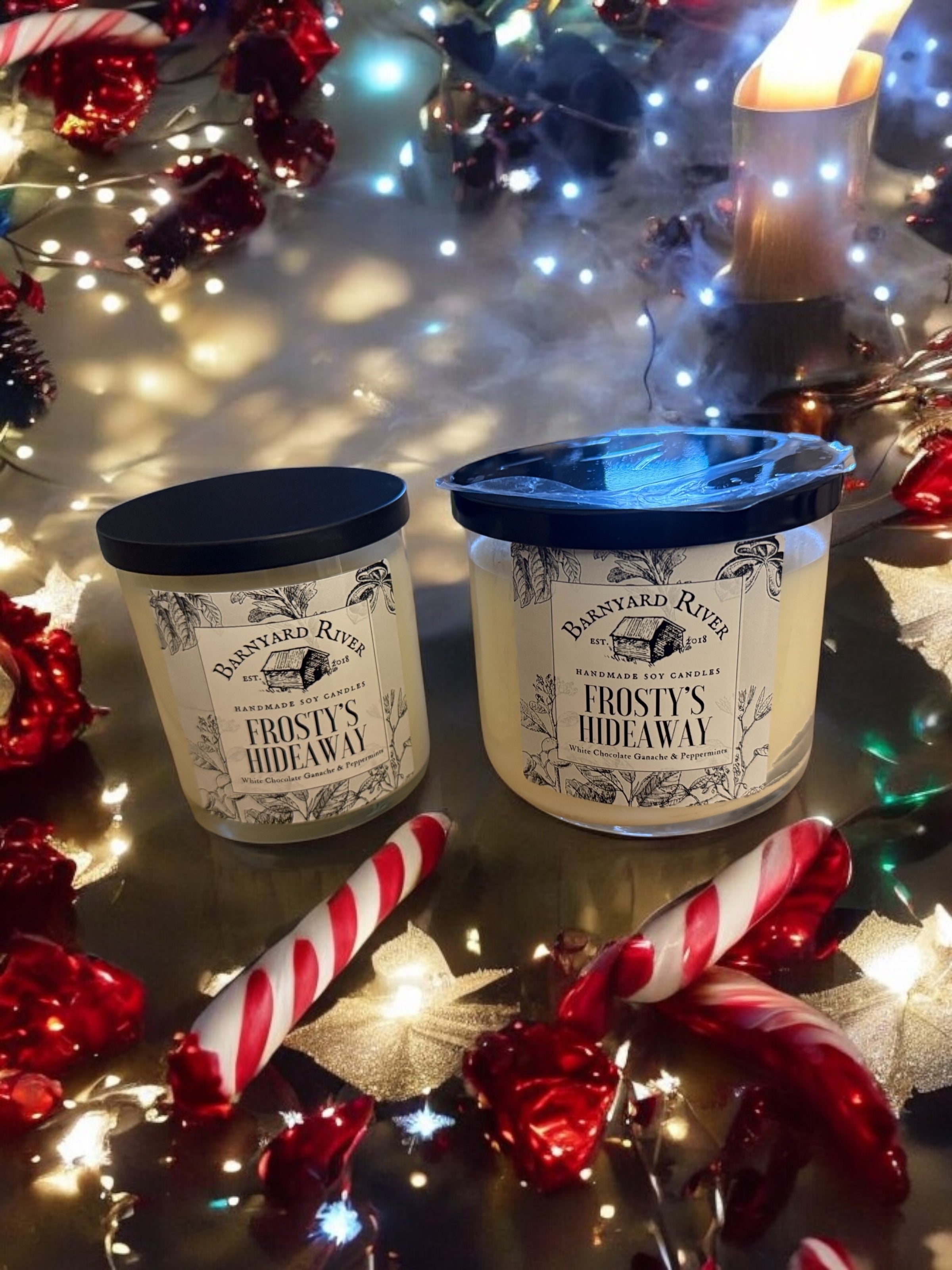 Glass Jars Candles | Frosty’s Hideaway | Barnyard River