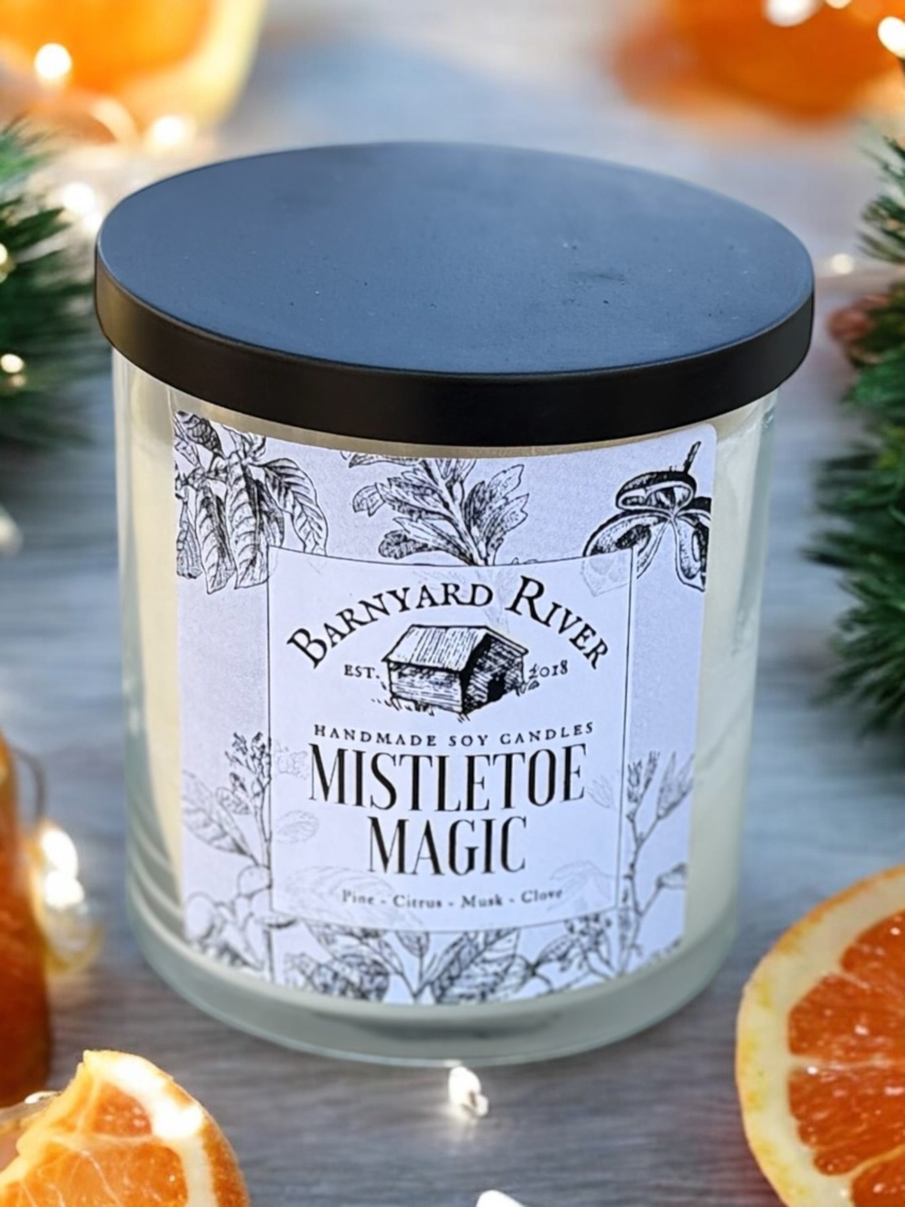 Luxury Soy Candles | Mistletoe Magic | Barnyard River
