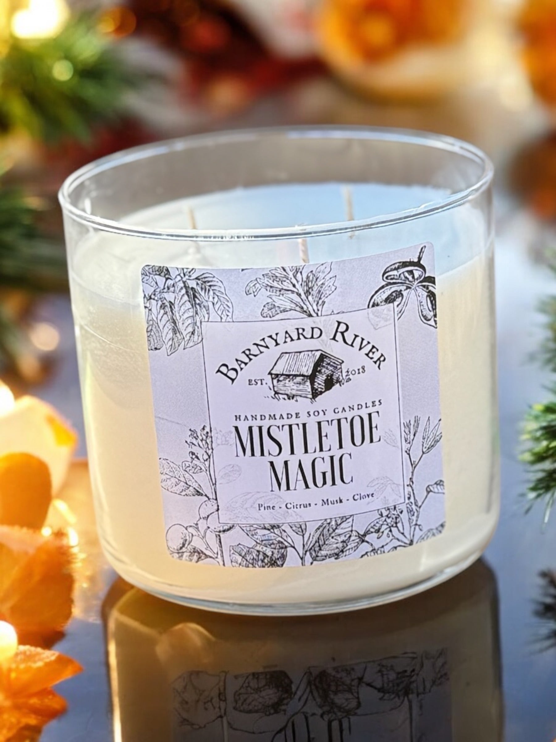 Luxury Soy Candles | Mistletoe Magic | Barnyard River