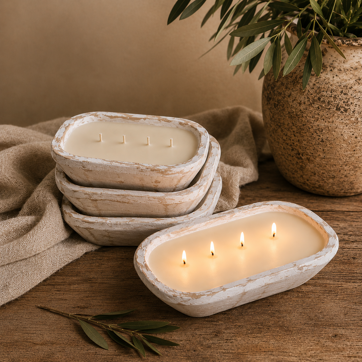 Wooden Dough Bowls