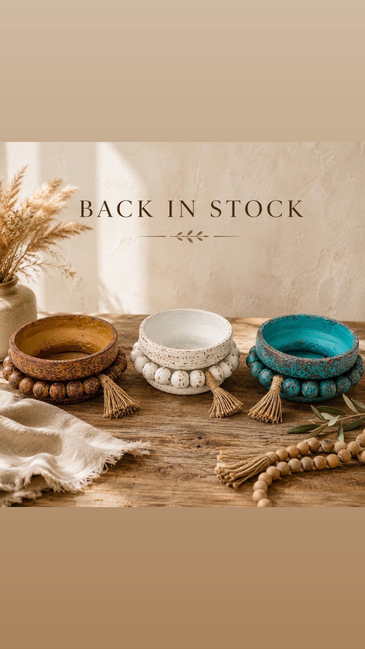 Beaded Farm Bowl